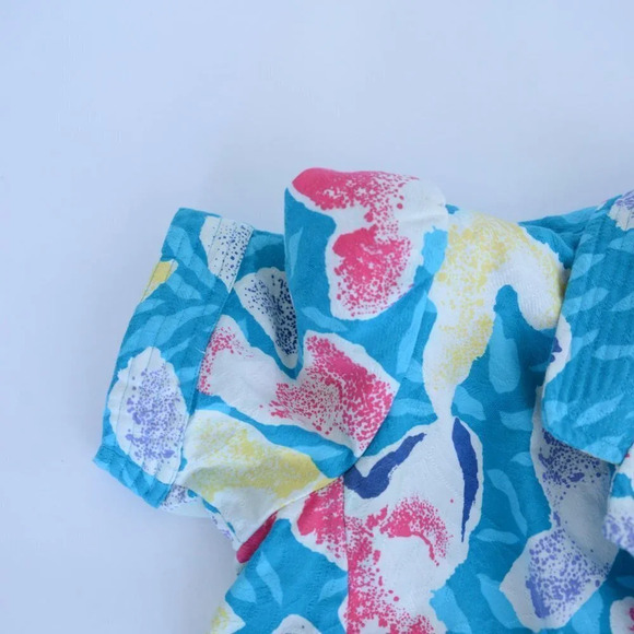 Vintage UMI Collections by Anne Crimmins  Teal Blouse & Midi Skirt Set Size 4 - Picture 8 of 15